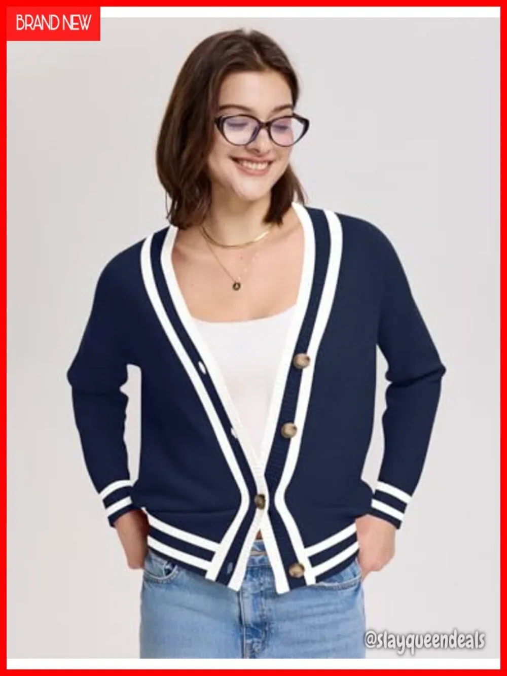 Women's Button Down Cardigan Sweater Long Sleeve Open Front Soft Knit Coat